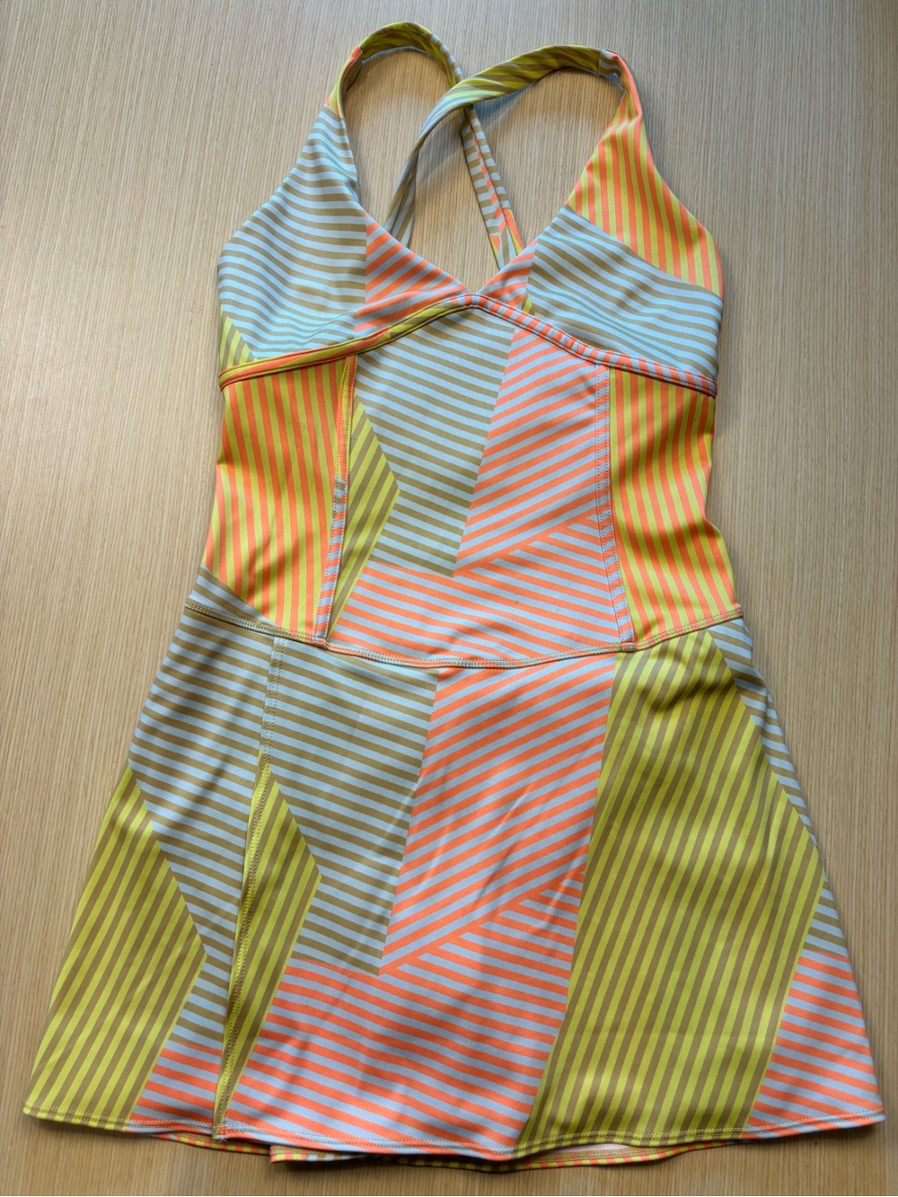 FP Movement by Free People Drop Shot Printed Skortsie Romper Skort Dress Sz M